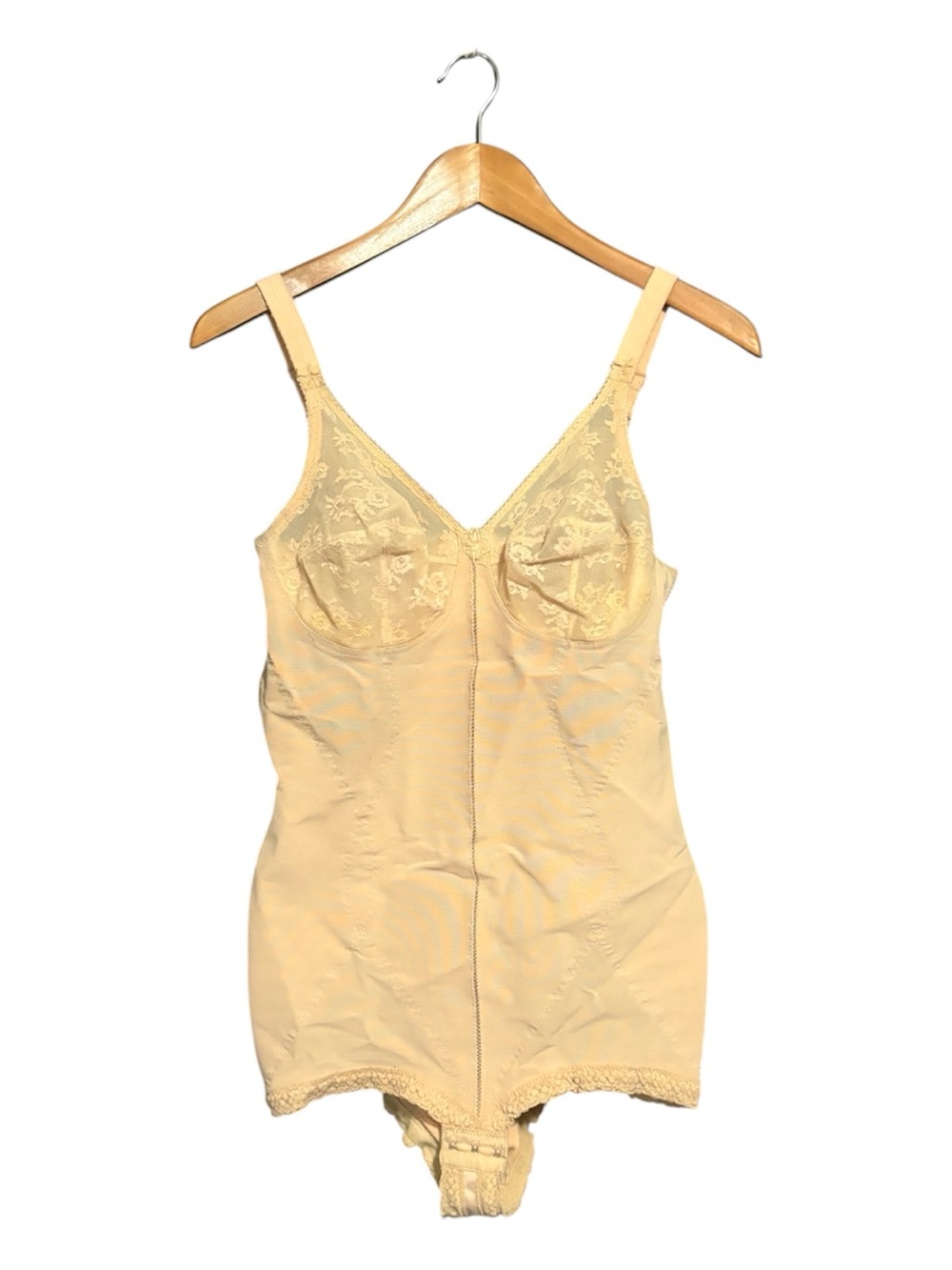 CHANTELLE Vintage Lace-Accent Nude Corselette Body Shaper